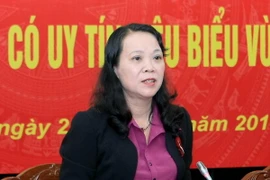 Bà Hoàng Thị Hạnh. (Ảnh: Phạm Kiên/TTXVN)