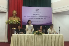 Họp báo Đại hội đại biểu Hội Nữ trí thức Việt Nam lần thứ hai. (Ảnh: PV/Vietnam+)