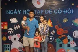 Ngày hội "Tạp dề có Đôi" thu hút nhiều gia đình tham gia. (Ảnh: Hà Như/Vietnam+)
