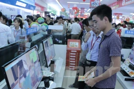 Nhiều chương trình khuyến mãi hấp dẫn được triển khai dịp gần Tết. (Ảnh: PV/Vietnam+)