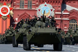 Hình ảnh từ lễ tổng duyệt cuộc duyệt và diễu binh mừng ngày Chiến thắng 2018. (Nguồn: RIA)