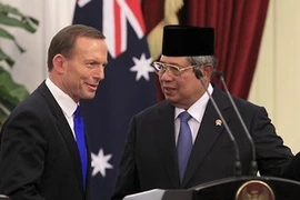Tổng thống Indonesia Yudhoyono và Thủ tướng Australia Tony Abbott. (Nguồn: theaustralian.com.au)