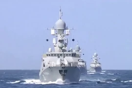 Tàu chiến của Nga tại vùng Biển Caspi. (Nguồn: Reuters/TTXVN)