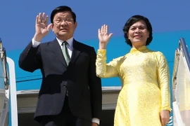 Chủ tịch nước Trương Tấn Sang và Phu nhân sẽ tham dự Hội nghị các nhà lãnh đạo APEC lần thứ 23 tại Manila. (Ảnh: Nguyễn Khang/TTXVN)