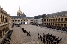 Quang cảnh buổi lễ tại Điện Invalides. (Nguồn: EPA)