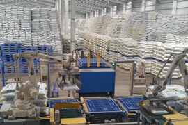 Dây chuyền sản xuất DAP của nhà máy. (Ảnh: Lục Hương Thu/TTXVN)