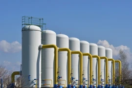 Một trạm bơm khí đốt tại thị trấn Boyarka thuộc Kiev, Ukraine. (Nguồn: AFP/TTXVN)