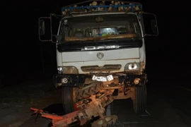 Hiện trường vụ tai nạn. (Ảnh: Hoài Nam/TTXVN)