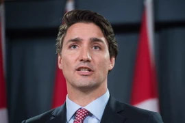 Ông Justin Trudeau tại một cuộc họp báo ở Ottawa. (Nguồn: AFP/TTXVN)