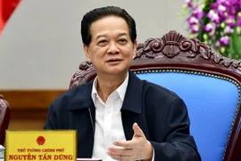 Thủ tướng Nguyễn Tấn Dũng phát biểu kết luận phiên họp. (Ảnh: Đức Tám/TTXVN)
