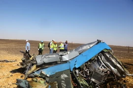 Lực lượng chức năng điều tra tại hiện trường vụ rơi máy bay A321. (Nguồn: THX/TTXVN)