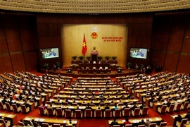 Lễ khai mạc Kỳ họp thứ 10, Quốc hội khóa XIII. (Ảnh: Nguyễn Dân/TTXVN)