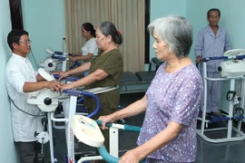 Chăm sóc điều dưỡng thương bệnh binh, người có công với cách mạng. (Ảnh: Anh Tuấn/TTXVN)