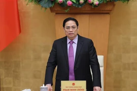 Thủ tướng Phạm Minh Chính chủ trì cuộc họp. (Ảnh: Dương Giang/TTXVN)