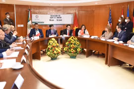 Toàn cảnh buổi ra mắt Nhóm Nghị sỹ Hữu nghị Mexico-Việt Nam của Hạ viện Liên bang Mexico khóa 65. (Ảnh: Việt Hùng/Vietnam+)