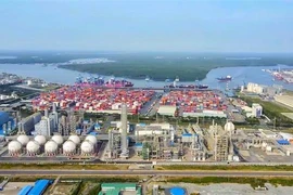 Một góc dự án Nhà máy sản xuất Polypropylene (PP) và Kho ngầm chứa khí hóa lỏng LPG Hyosung tại khu vực Cái Mép-Thị Vải, thị xã.Phú Mỹ. (Ảnh: Hoàng Nhị/TTXVN)