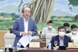 Thứ trưởng Bộ Tư pháp Phan Chí Hiếu phát biểu. (Ảnh: Doãn Tấn/TTXVN)