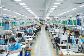Công nhân làm việc tại TNHH may mặc Bowker Việt Nam (Khu công nghiệp Đồng An 1, thành phố Thuận An, tỉnh Bình Dương). (Ảnh: Chí Tưởng/TTXVN)