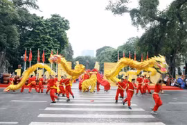 Liên hoan nghệ thuật Múa Rồng - Hà Nội năm 2020. (Ảnh: Anh Tuấn/TTXVN)