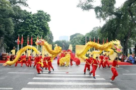 Liên hoan nghệ thuật Múa Rồng - Hà Nội năm 2020. (Ảnh: Anh Tuấn/TTXVN)