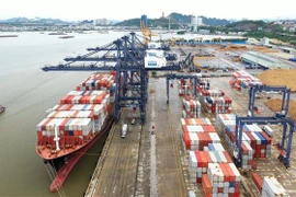 Tàu container tại Cảng quốc tế Cái Lân, Việt Nam. (Ảnh: Thanh Vân/TTXVN)