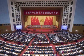 Các đại biểu tham dự Đại hội đại biểu toàn quốc lần thứ XIX của Đảng Cộng sản Trung Quốc ở Bắc Kinh tháng 10/2017. (Nguồn: THX/TTXVN)