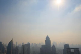 Bụi mịn bao phủ thủ đô Bangkok, Thái Lan ngày 8/1/2020. (Ảnh: AFP/TTXVN)