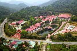 Thiền viện Trúc Lâm Yên Tử (còn gọi là Chùa Lân) nằm trên núi Yên Tử, thuộc Khu di tích lịch sử và danh thắng Yên Tử, thành phố Uông Bí, Quảng Ninh. (Ảnh: Thành Đạt/TTXVN)