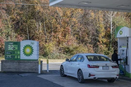 Một trạm xăng của BP ở Arlington, bang Virginia, Mỹ. (Ảnh: AFP/TTXVN)