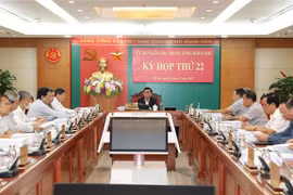 Kỳ họp thứ 22 Ủy ban Kiểm tra Trung ương. (Ảnh: Phương Hoa/TTXVN)