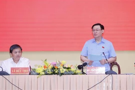 Chủ tịch Quốc hội Vương Đình Huệ phát biểu. (Ảnh: Doãn Tấn/TTXVN)