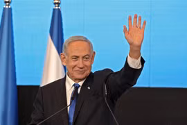 Thủ lĩnh đảng đối lập Likud tại Israel Benjamin Netanyahu. (Ảnh: AFP/ TTXVN)