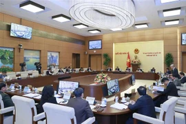 Phiên họp thứ 18, sáng 21/12, UBTV Quốc hội cho ý kiến về nội dung, chương trình kỳ họp bất thường lần thứ 2. (Ảnh: Doãn Tấn/TTXVN)