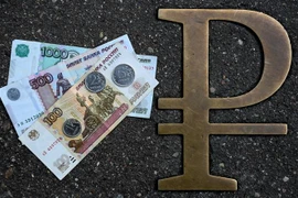 Đồng ruble của Nga. (Ảnh: AFP/TTXVN)