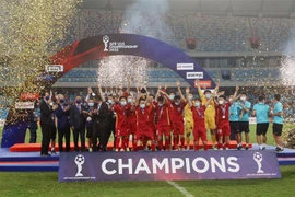 U23 Việt Nam đăng quang ngôi vô địch Giải U23 Đông Nam Á 2022. (Ảnh: TTXVN phát)