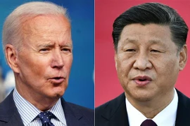 Tổng thống Mỹ Joe Biden (trái) và Chủ tịch Trung Quốc Tập Cận Bình. (Ảnh: AFP/TTXVN)