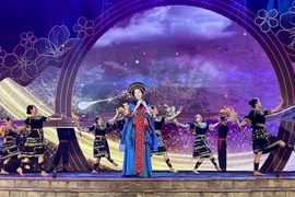 Tiết mục văn nghệ tại lễ khai mạc. (Ảnh: Tuấn Anh/TTXVN)