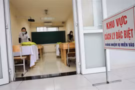 Các trường Tiểu học được bố trí phòng cách ly tạm thời. (Ảnh: Thanh Tùng/TTXVN)