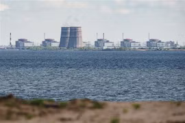 Toàn cảnh nhà máy điện hạt nhân Zaporizhzhia ở Enerhodar, miền Đông Ukraine, ngày 27/4/2022. (Ảnh: AFP/TTXVN)
