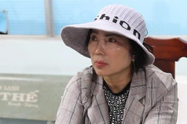 Đối tượng Vũ Thị Kim Tâm tại cơ quan công an. (Ảnh: TTXVN phát)