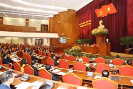 Toàn cảnh Hội nghị lần thứ sáu Ban Chấp hành Trung ương Đảng Cộng sản Việt Nam khóa XIII. (Ảnh: Trí Dũng/TTXVN)