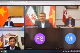 Thứ trưởng Ngoại giao Phạm Quang Hiệu và Trợ lý Bộ trưởng Ngoại giao Iran Reza Zabib đồng chủ trì phiên họp giữa hai Bộ Ngoại giao Việt Nam-Iran. (Ảnh: baoquocte.vn)