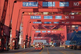 Quang cảnh cảng hàng hóa tại Ninh Ba, tỉnh Chiết Giang, Trung Quốc, ngày 19/2/2021. (Ảnh: THX/TTXVN)