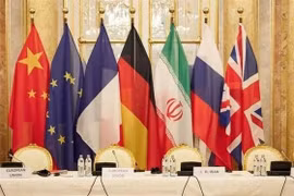 Bên trong phòng đàm phán khôi phục thỏa thuận hạt nhân Iran ở Vienna, Áo. (Ảnh: IRNA/TTXVN)