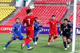 U23 Việt Nam khởi đầu Vòng loại U23 châu Á 2022 với chiến thắng 1-0 trước U23 Đài Bắc Trung Hoa ngày 27/10/2021. (Ảnh: TTXVN)