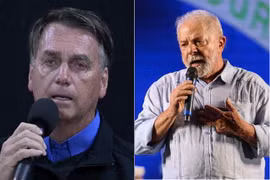 Tổng thống Brazil Jair Bolsonaro (trái) và cựu Tổng thống Luiz Inacio Lula da Silva. (Ảnh: AFP/ TTXVN)