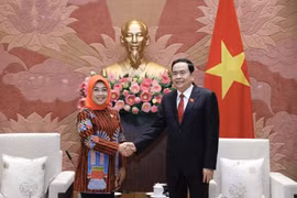 Phó Chủ tịch Thường trực Quốc hội Trần Thanh Mẫn và Chủ nhiệm Ủy ban Hợp tác nghị viện, bà Sylviana Murni. (Nguồn: daibieunhandan.vn)