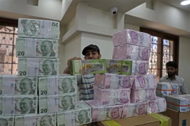 Đồng lira của Thổ Nhĩ Kỳ. (Ảnh: AFP/TTXVN)