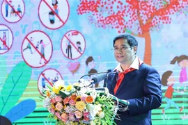 Thủ tướng Phạm Minh Chính phát biểu tại Lễ phát động Tháng hành động vì trẻ em và khai mạc Hè năm 2022. (Ảnh: Dương Giang/TTXVN)
