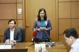 Đại biểu Quốc hội tỉnh Bình Phước Điểu Huỳnh Sang phát biểu tại tổ. (Ảnh: An Đăng/TTXVN)